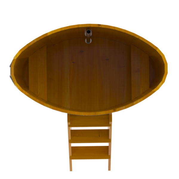 Купель Овальная Bentwood из натуральной лиственницы Рустик 0,80 х 1,42 х 1,4 м. Фото № 5