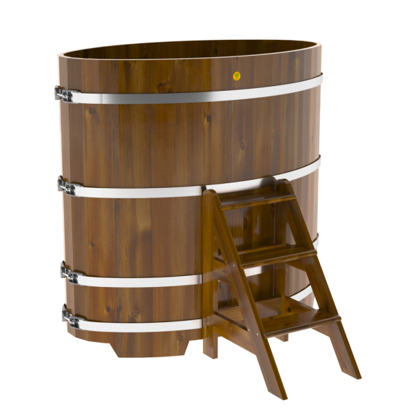 Купель Овальная Bentwood из морёной лиственницы Рустик 0,80 х 1,42 х 1,4 м. Фото № 1