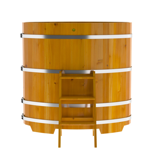 Купель Овальная Bentwood из натуральной лиственницы Рустик 0,80 х 1,42 х 1,4 м. Фото № 2