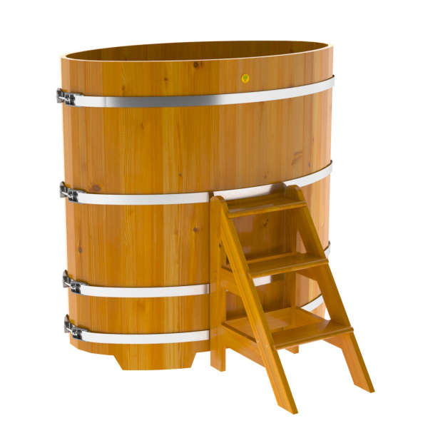 Купель Овальная Bentwood из натуральной лиственницы Рустик 0,80 х 1,42 х 1,4 м. Фото № 1