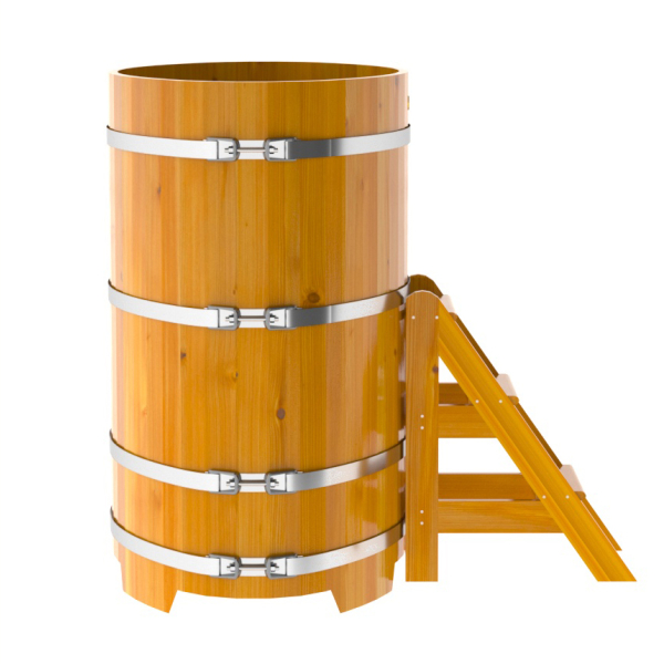 Купель Овальная Bentwood из натуральной лиственницы Рустик 0,80 х 1,42 х 1,4 м. Фото № 4