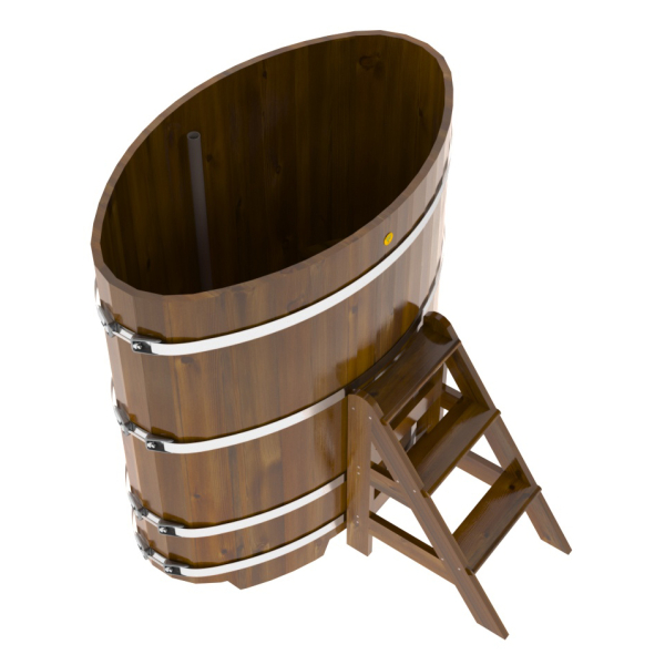 Купель Овальная Bentwood из морёной лиственницы Рустик 0,80 х 1,42 х 1,4 м. Фото № 5