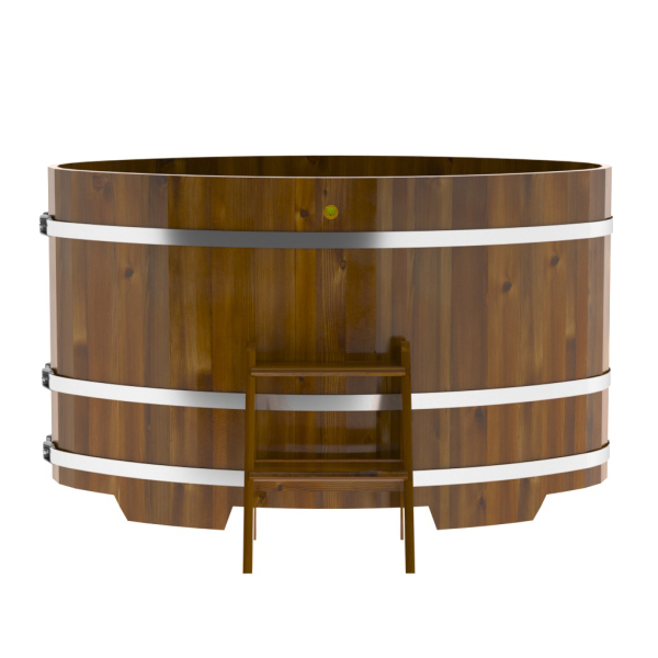 Купель Овальная Bentwood из морёной лиственницы Рустик 0,92 х 1,66 х 1,0 м. Фото № 2