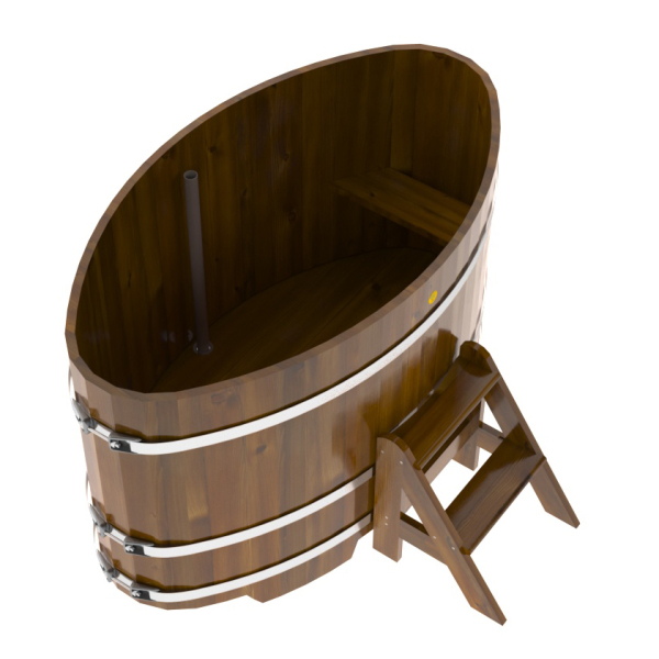Купель Овальная Bentwood из морёной лиственницы Рустик 0,92 х 1,66 х 1,0 м. Фото № 3