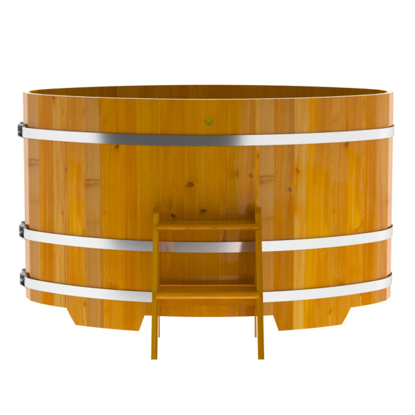 Купель Овальная Bentwood из натуральной лиственницы Рустик 0,92 х 1,66 х 1,0 м. Фото № 3
