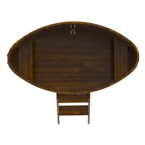 Купель Овальная Bentwood из морёной лиственницы Рустик 0,92 х 1,66 х 1,0 м. Фото № 4