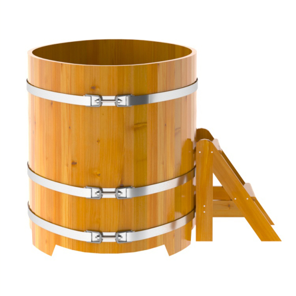 Купель Овальная Bentwood из натуральной лиственницы Рустик 0,92 х 1,66 х 1,0 м. Фото № 4