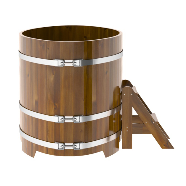 Купель Овальная Bentwood из морёной лиственницы Рустик 0,92 х 1,66 х 1,0 м. Фото № 5