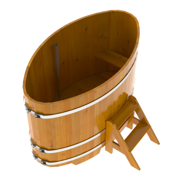 Купель Овальная Bentwood из натуральной лиственницы Рустик 0,92 х 1,66 х 1,1 м. Фото № 3