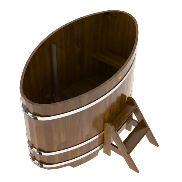 Купель Овальная Bentwood из морёной лиственницы Рустик 0,92 х 1,66 х 1,1 м. Фото № 5