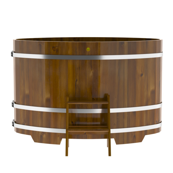 Купель Овальная Bentwood из морёной лиственницы Рустик 0,92 х 1,66 х 1,1 м. Фото № 2