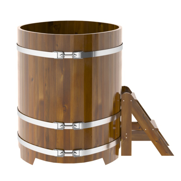 Купель Овальная Bentwood из морёной лиственницы Рустик 0,92 х 1,66 х 1,1 м. Фото № 3