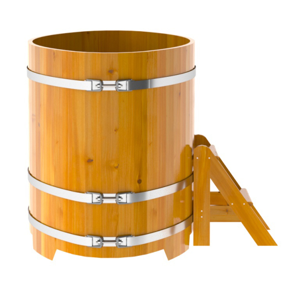 Купель Овальная Bentwood из натуральной лиственницы Рустик 0,92 х 1,66 х 1,1 м. Фото № 5