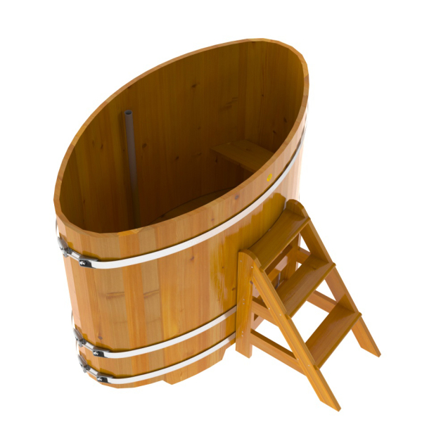 Купель Овальная Bentwood из натуральной лиственницы Рустик 0,92 х 1,66 х 1,2 м. Фото № 2