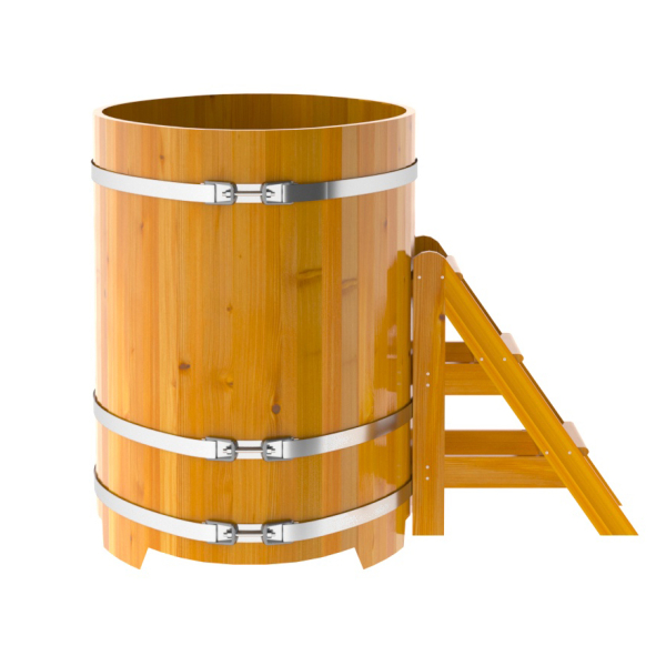 Купель Овальная Bentwood из натуральной лиственницы Рустик 0,92 х 1,66 х 1,2 м. Фото № 3
