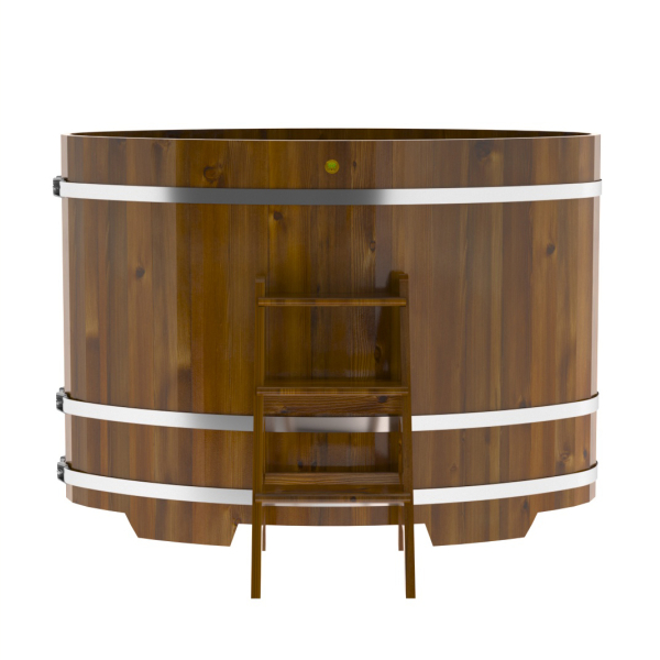 Купель Овальная Bentwood из морёной лиственницы Рустик 0,92 х 1,66 х 1,2 м. Фото № 3