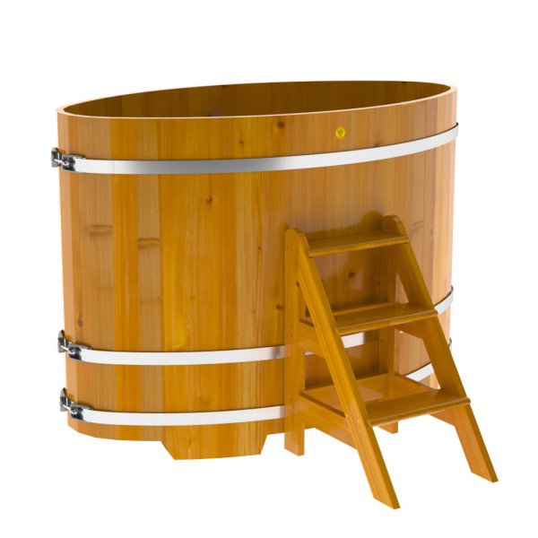 Купель Овальная Bentwood из натуральной лиственницы Рустик 0,92 х 1,66 х 1,2 м. Фото № 1