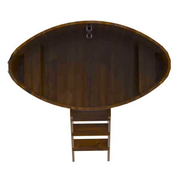 Купель Овальная Bentwood из морёной лиственницы Рустик 0,92 х 1,66 х 1,2 м. Фото № 5