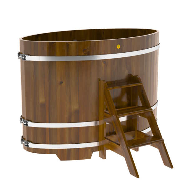 Купель Овальная Bentwood из морёной лиственницы Рустик 0,92 х 1,66 х 1,2 м. Фото № 1