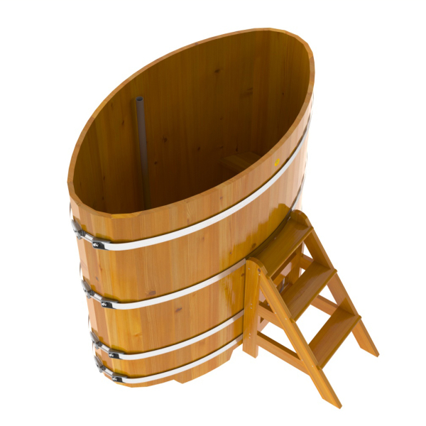 Купель Овальная Bentwood из натуральной лиственницы Рустик 0,92 х 1,66 х 1,4 м. Фото № 2