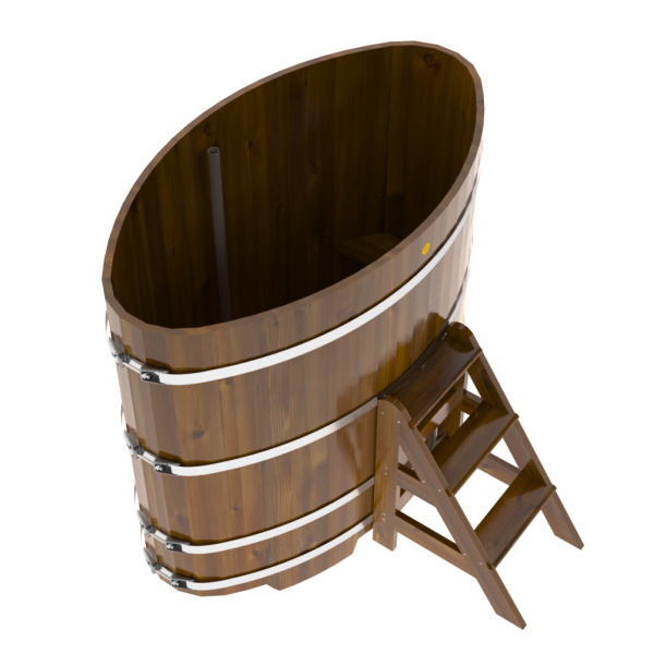 Купель Овальная Bentwood из морёной лиственницы Рустик 0,92 х 1,66 х 1,4 м. Фото № 2