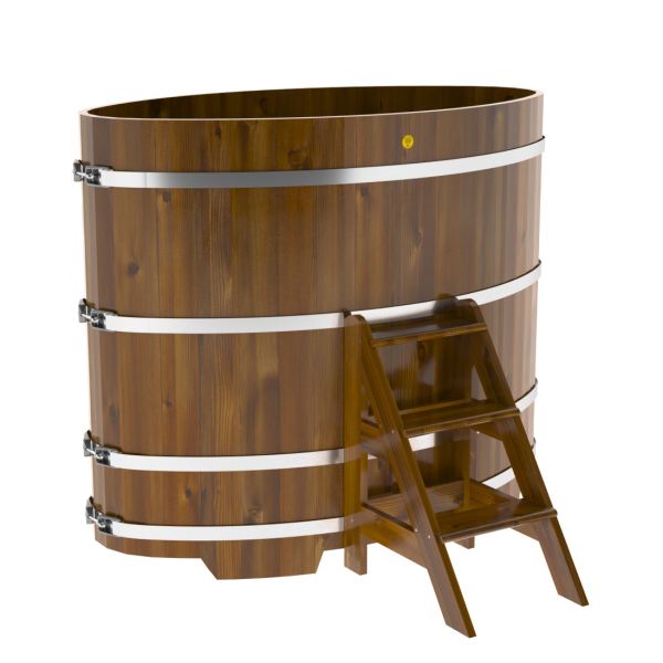 Купель Овальная Bentwood из морёной лиственницы Рустик 0,92 х 1,66 х 1,4 м. Фото № 1