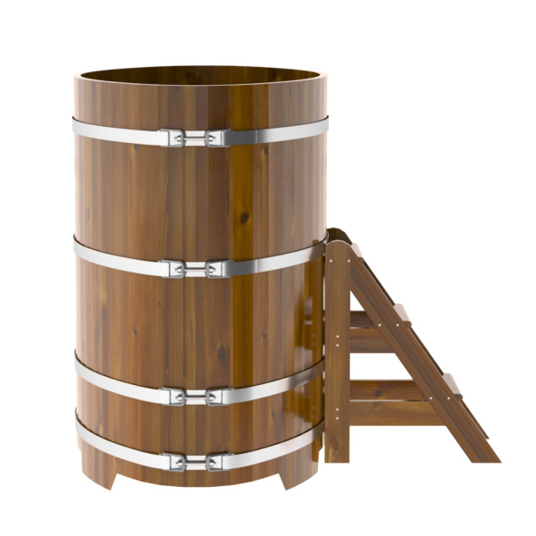 Купель Овальная Bentwood из морёной лиственницы Рустик 0,92 х 1,66 х 1,4 м. Фото № 4