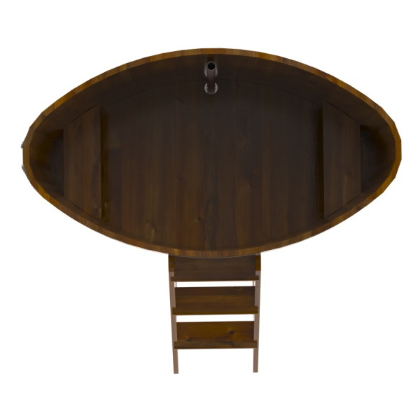 Купель Овальная Bentwood из морёной лиственницы Рустик 0,92 х 1,66 х 1,4 м. Фото № 5