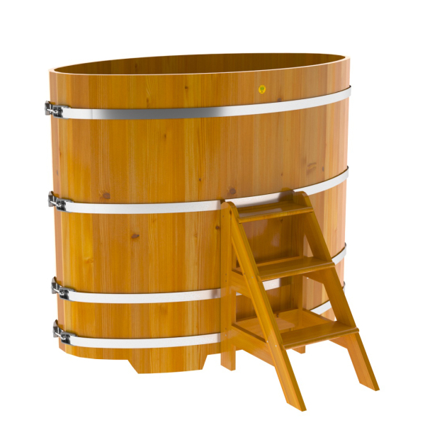 Купель Овальная Bentwood из натуральной лиственницы Рустик 0,92 х 1,66 х 1,4 м. Фото № 1