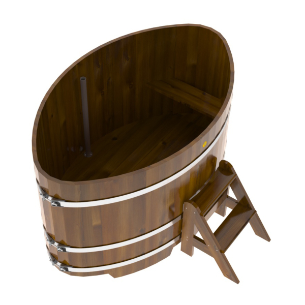 Купель Овальная Bentwood из морёной лиственницы Рустик 1,08 х 1,75 х 1,0 м. Фото № 2
