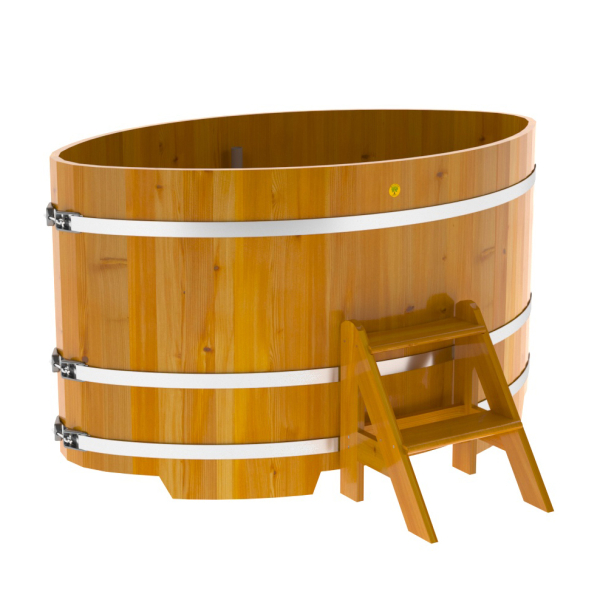 Купель Овальная Bentwood из натуральной лиственницы Рустик 1,08 х 1,75 х 1,0 м. Фото № 1