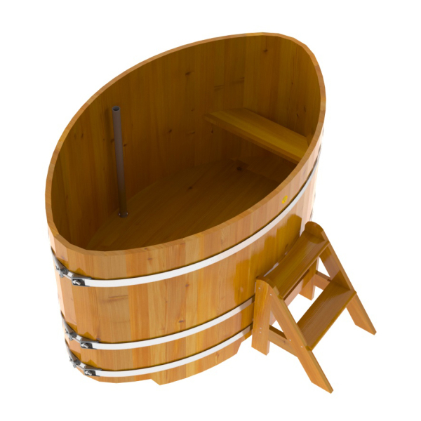 Купель Овальная Bentwood из натуральной лиственницы Рустик 1,08 х 1,75 х 1,0 м. Фото № 3