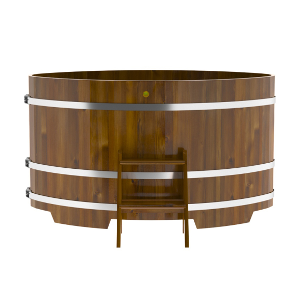 Купель Овальная Bentwood из морёной лиственницы Рустик 1,08 х 1,75 х 1,0 м. Фото № 3