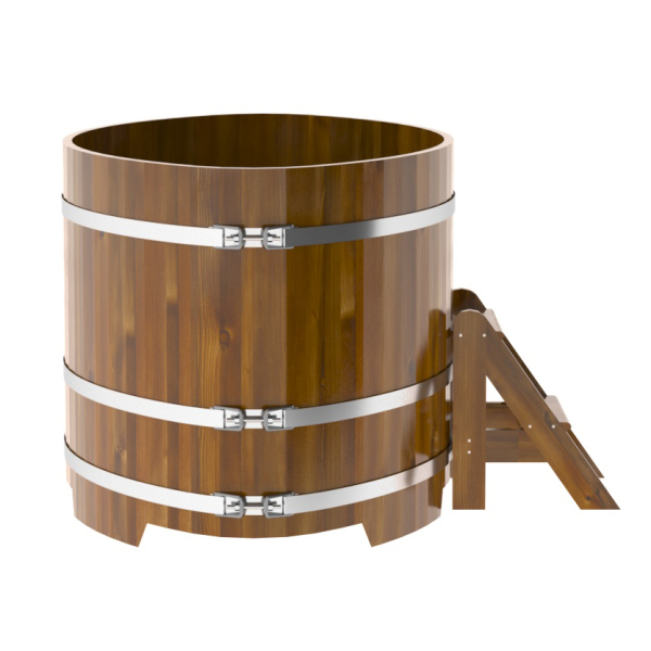 Купель Овальная Bentwood из морёной лиственницы Рустик 1,08 х 1,75 х 1,0 м. Фото № 4