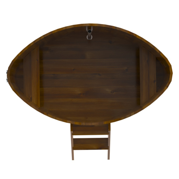 Купель Овальная Bentwood из морёной лиственницы Рустик 1,08 х 1,75 х 1,0 м. Фото № 5