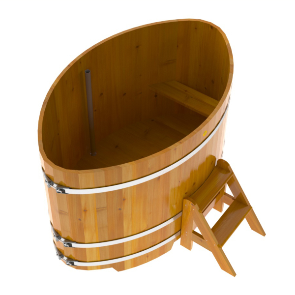 Купель Овальная Bentwood из натуральной лиственницы Рустик 1,08 х 1,75 х 1,1 м. Фото № 4