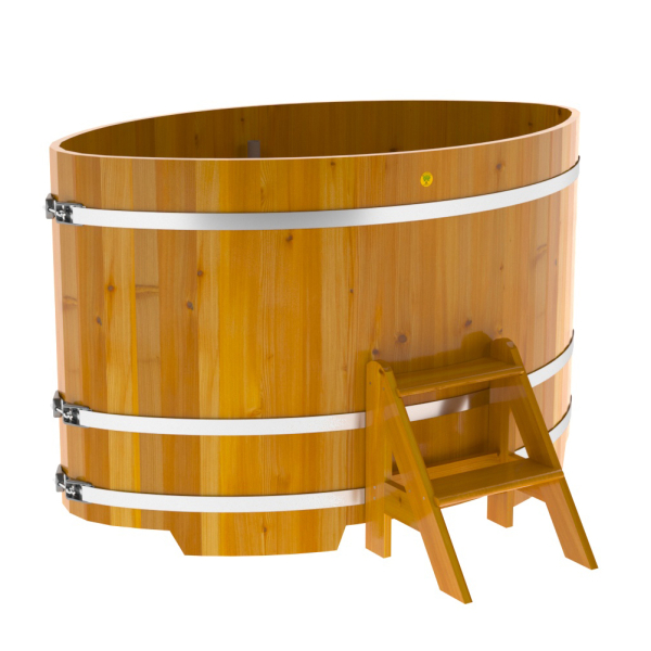 Купель Овальная Bentwood из натуральной лиственницы Рустик 1,08 х 1,75 х 1,1 м. Фото № 1