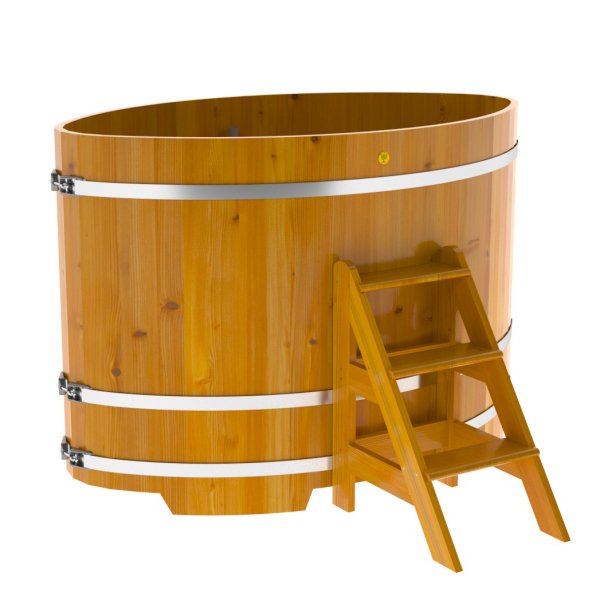 Купель Овальная Bentwood из натуральной лиственницы Рустик 1,08 х 1,75 х 1,2 м. Фото № 1