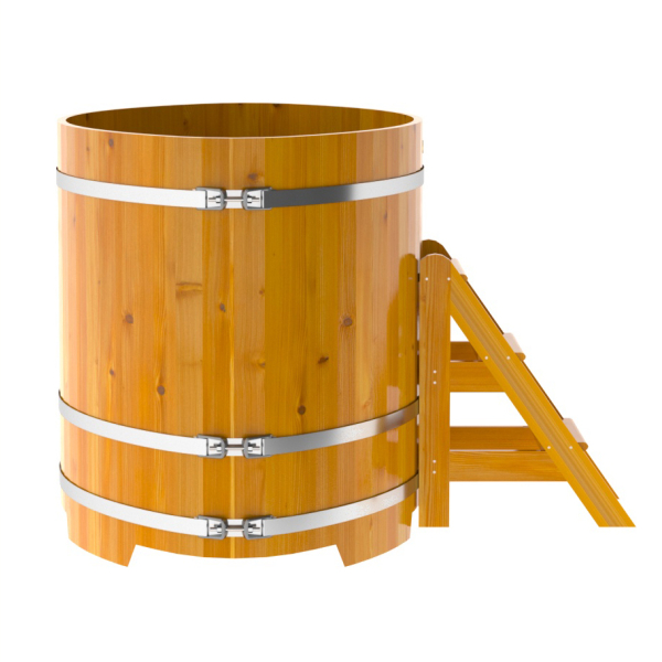 Купель Овальная Bentwood из натуральной лиственницы Рустик 1,08 х 1,75 х 1,2 м. Фото № 2