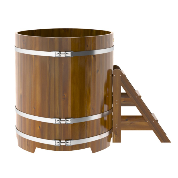 Купель Овальная Bentwood из морёной лиственницы Рустик 1,08 х 1,75 х 1,2 м. Фото № 4