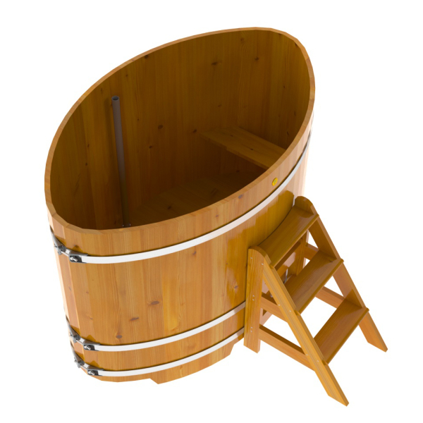 Купель Овальная Bentwood из натуральной лиственницы Рустик 1,08 х 1,75 х 1,2 м. Фото № 4