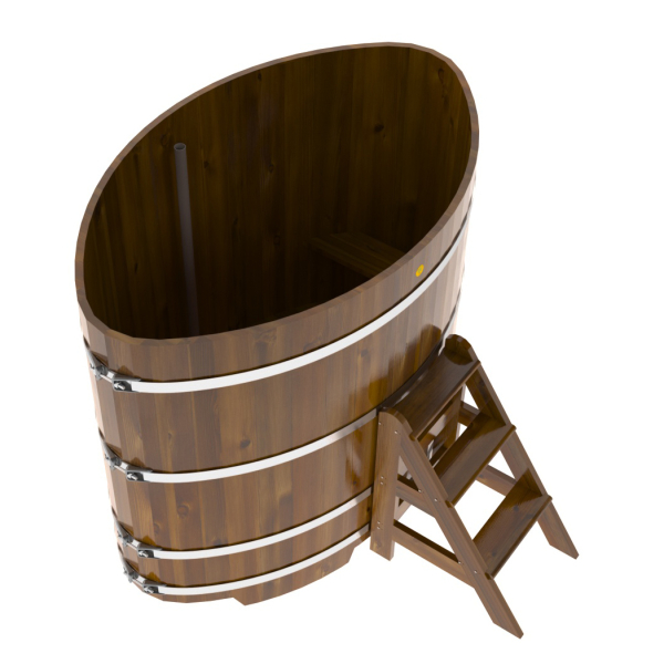 Купель Овальная Bentwood из морёной лиственницы Рустик 1,08 х 1,75 х 1,4 м. Фото № 2