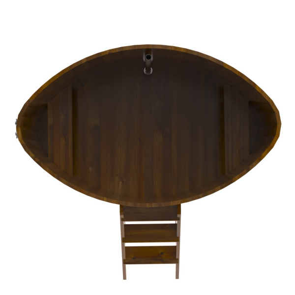 Купель Овальная Bentwood из морёной лиственницы Рустик 1,08 х 1,75 х 1,4 м. Фото № 3