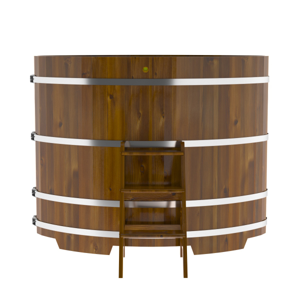 Купель Овальная Bentwood из морёной лиственницы Рустик 1,08 х 1,75 х 1,4 м. Фото № 4