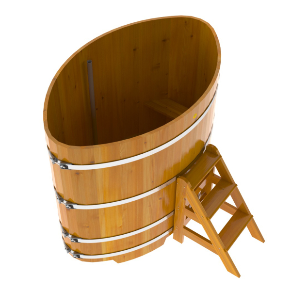 Купель Овальная Bentwood из натуральной лиственницы Рустик 1,08 х 1,75 х 1,4 м. Фото № 3