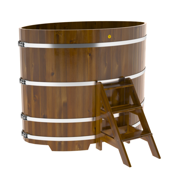Купель Овальная Bentwood из морёной лиственницы Рустик 1,08 х 1,75 х 1,4 м. Фото № 1