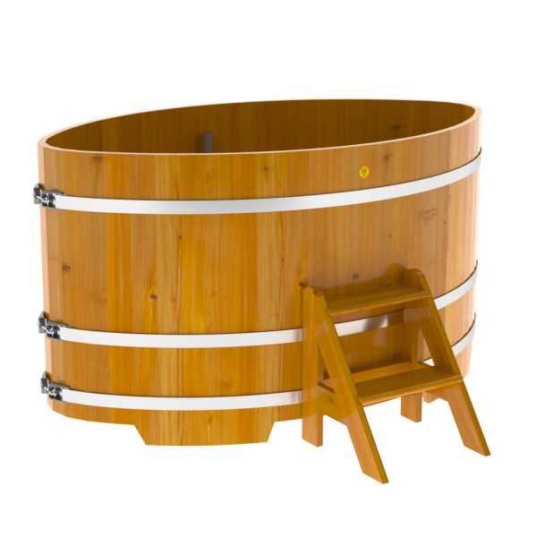 Купель Овальная Bentwood из натуральной лиственницы Рустик 1,15 х 1,83 х 1,0 м. Фото № 1