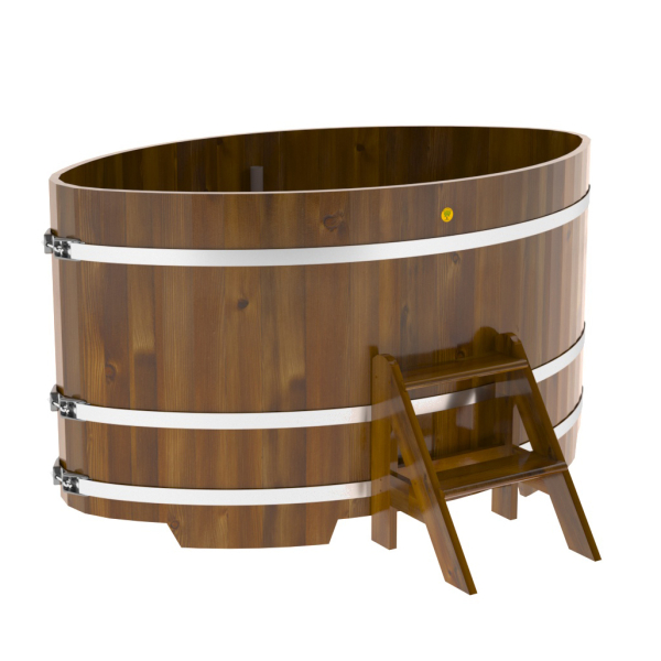 Купель Овальная Bentwood из морёной лиственницы Рустик 1,15 х 1,83 х 1,0 м. Фото № 1