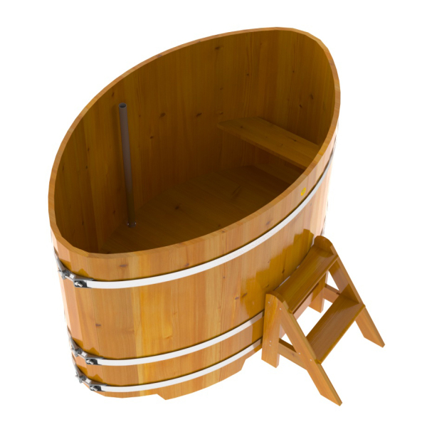 Купель Овальная Bentwood из натуральной лиственницы Рустик 1,15 х 1,83 х 1,1 м. Фото № 4