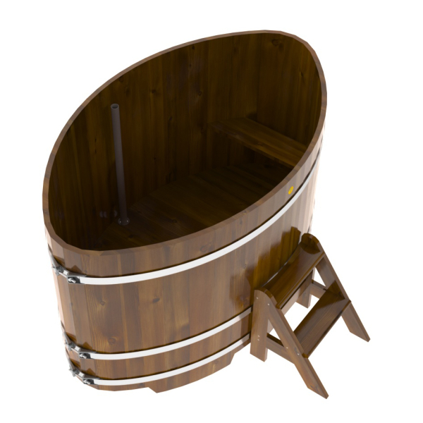 Купель Овальная Bentwood из морёной лиственницы Рустик 1,15 х 1,83 х 1,1 м. Фото № 4